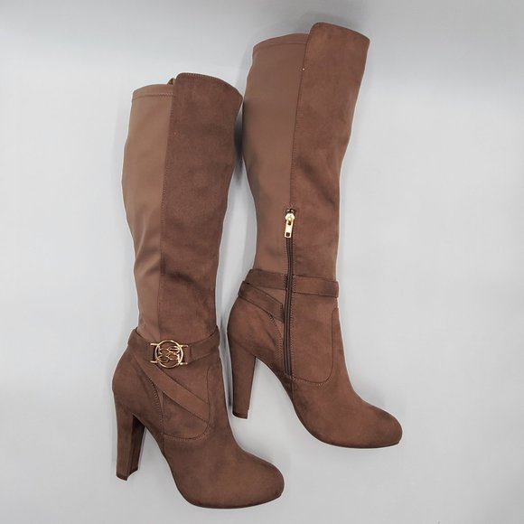 bebe Tall Logo Heeled Boots - Picture 9 of 16